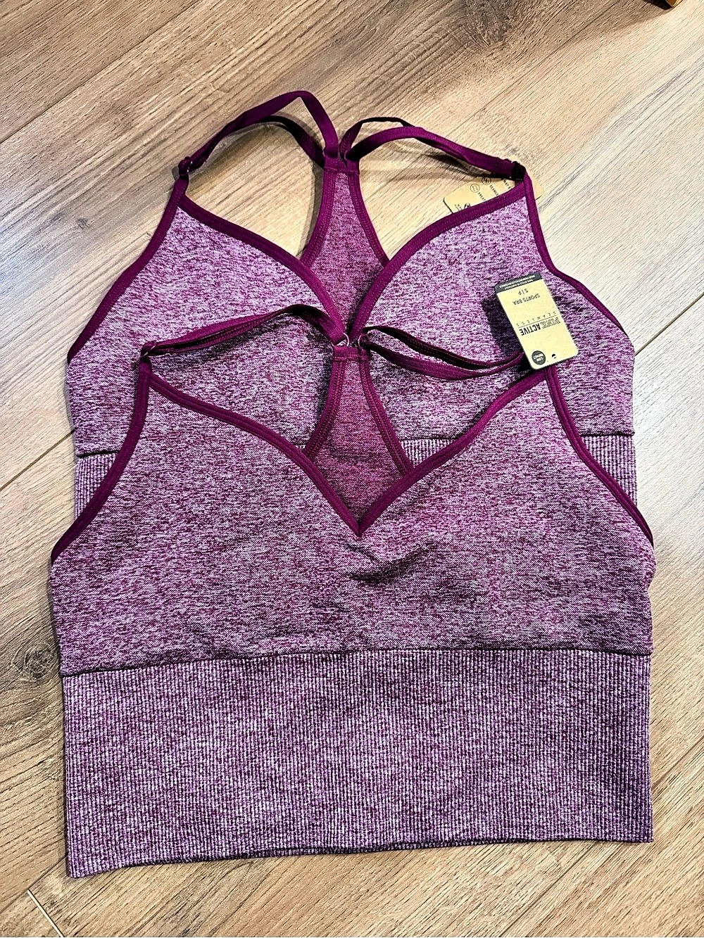 2 VS Pink Sports Bra in Purple Size Medium NWT